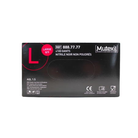 GANT NOIR ALIMENTAIRE 100PCS T.L