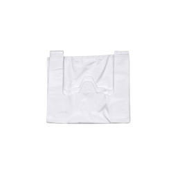 HDPE T-BAG BLANC 45CM 50MIC...