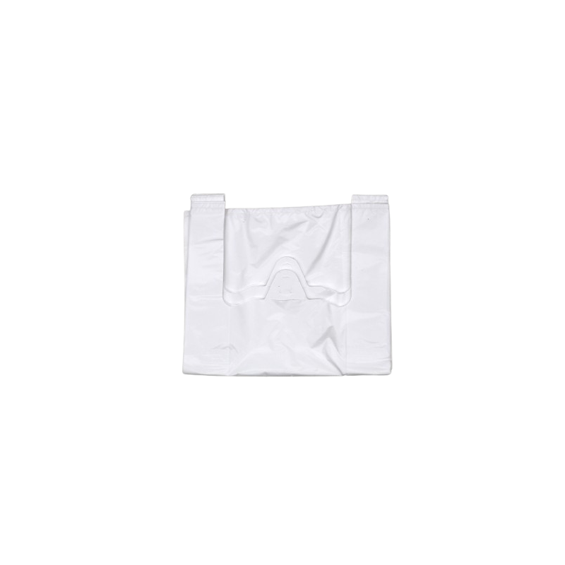 HDPE T-BAG BLANC 45CM 50MIC 500PCS