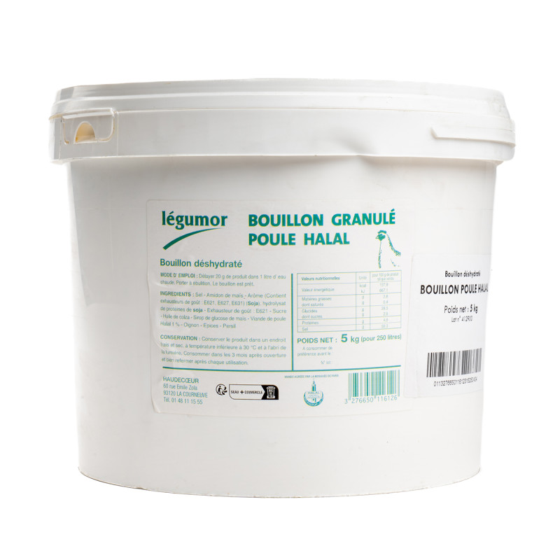BOUILLON GRANULE POULE HALAL 5KG