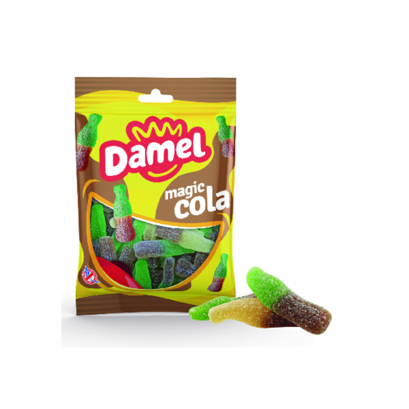 BONBON BOUTEILLE COLA ACIDES HALAL DAMEL 12X80G
