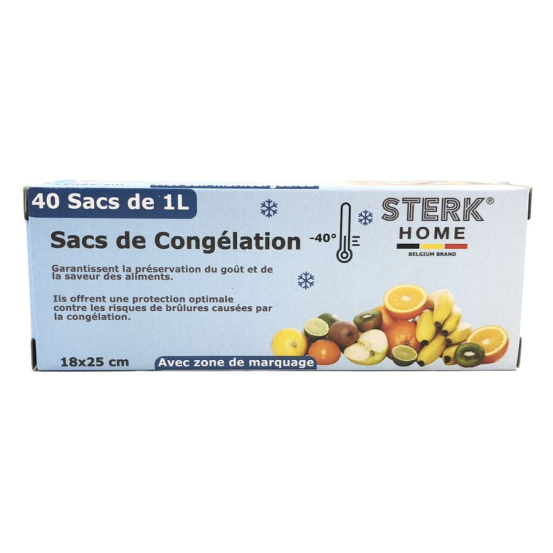 SAC CONGELATION 40SACS X1L 18X25CM 96BOITES
