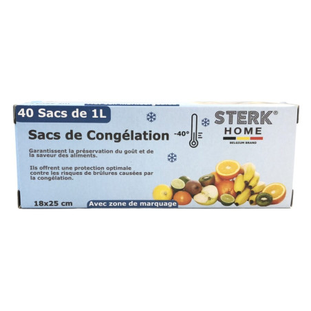 SAC CONGELATION 40SACS X1L 18X25CM 96BOITES