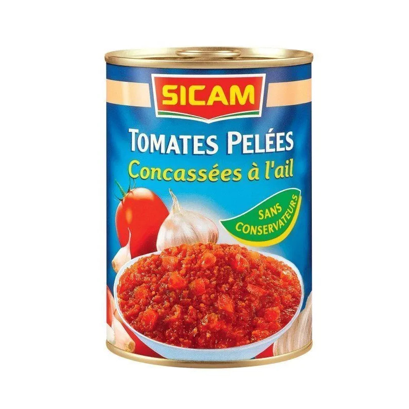 TOMATE PELEE A L'AIL SICAM 24X400G