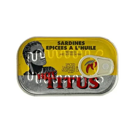 SARDINES EPICEES A L'HUILE TITUS 48X125G