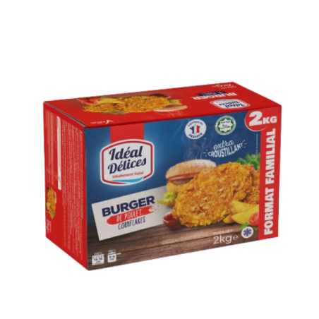 STEAK POULET CORNFLAKES IDEAL DELICES HALAL 2KG