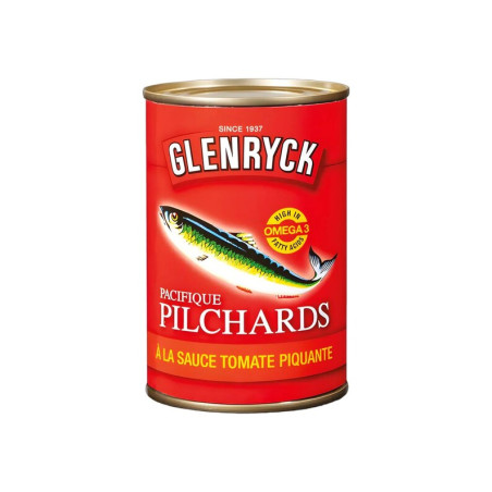 PILCHARD GLENRYCK SAUCE TOMATE PIQUANTE 24X400G