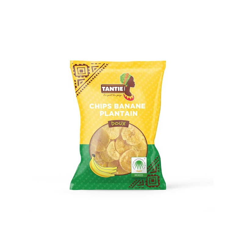 CHIPS BANANE DOUCE 20X85G TANTIE