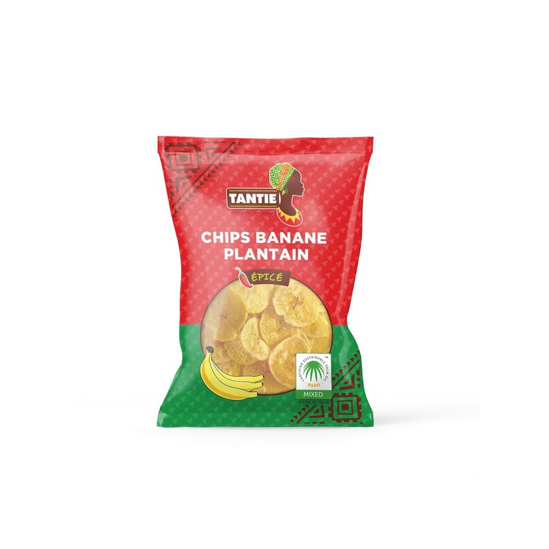 CHIPS BANANE EPICEE 20X85G TANTIE