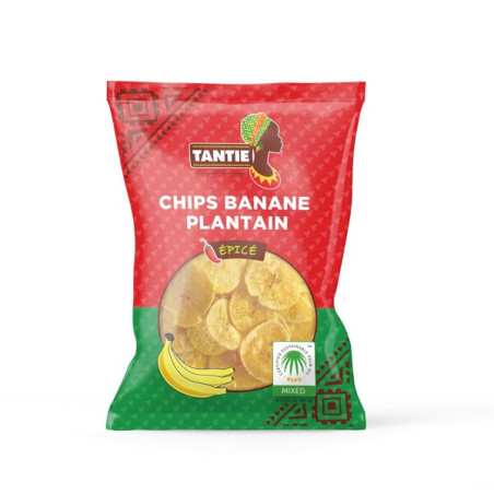 CHIPS BANANE EPICEE 20X85G TANTIE