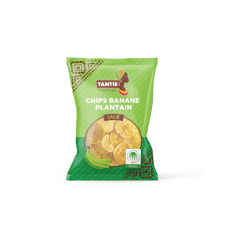 CHIPS BANANE SALEE 20X85G TANTIE