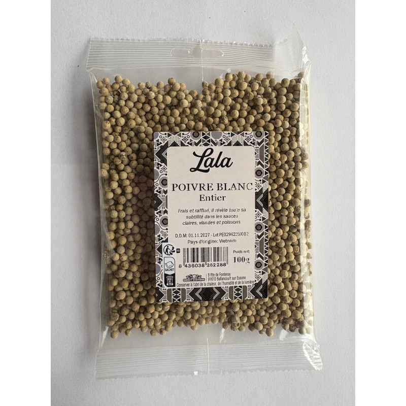POIVRE BLANC ENTIER LALA 20X100G