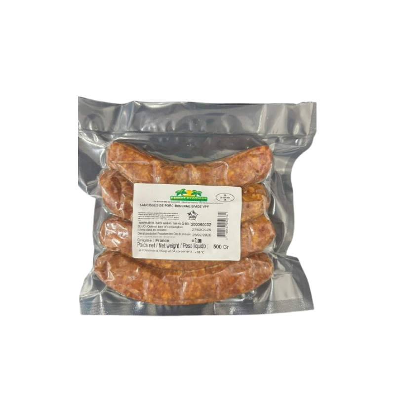 SAUCISSES DE PORC BOUCANE 10X500 Gr