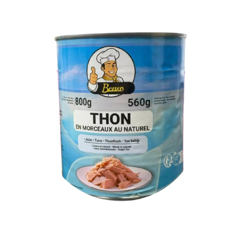THON EN MORCEAUX NATUREL  BENKO 800GRX12PCS