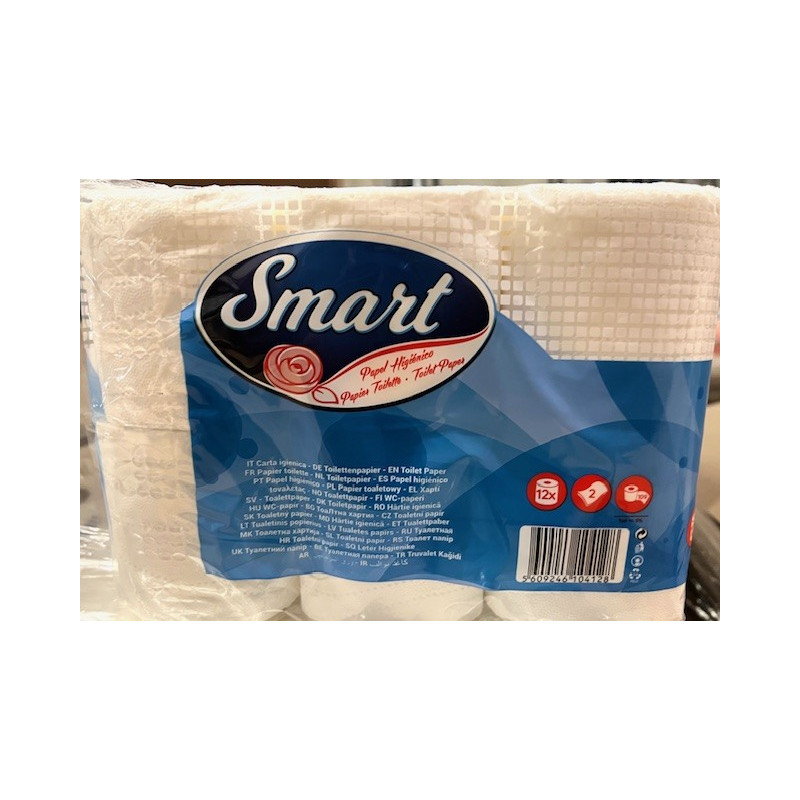 PAPIER TOILETTE SMART 2FEUILLES 12ROLLS PAMPILAR