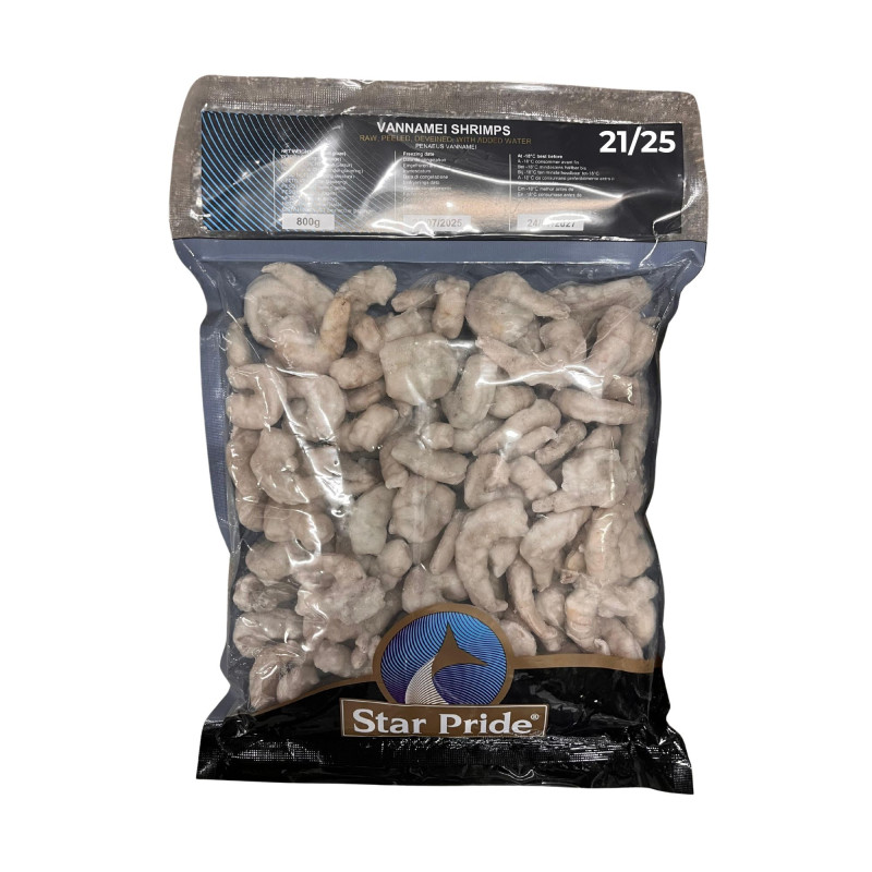 CREVETTE CRUE DECORTIQUE 21/25 20%GLZ 10X1KG