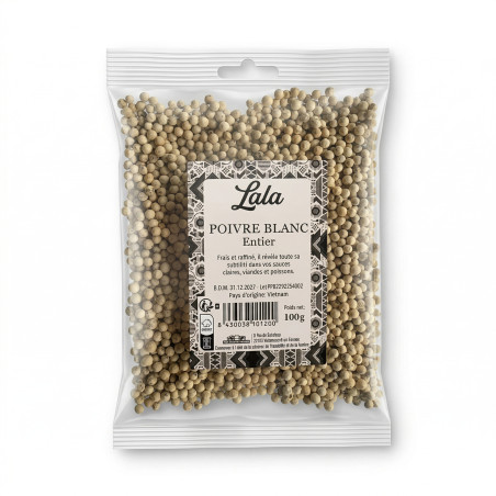 POIVRE BLANC ENTIER LALA 20X100G
