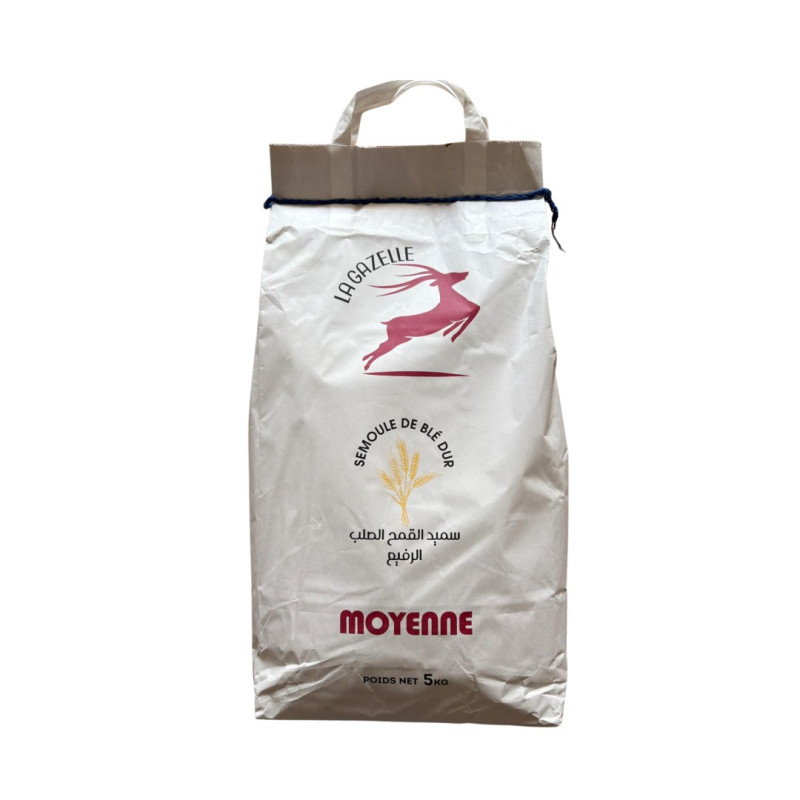 SEMOULE DE BLE MOYENNE LA GAZELLE 5KG
