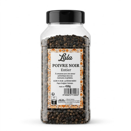 POIVRE NOIR ENTIER LALA 9X450GR