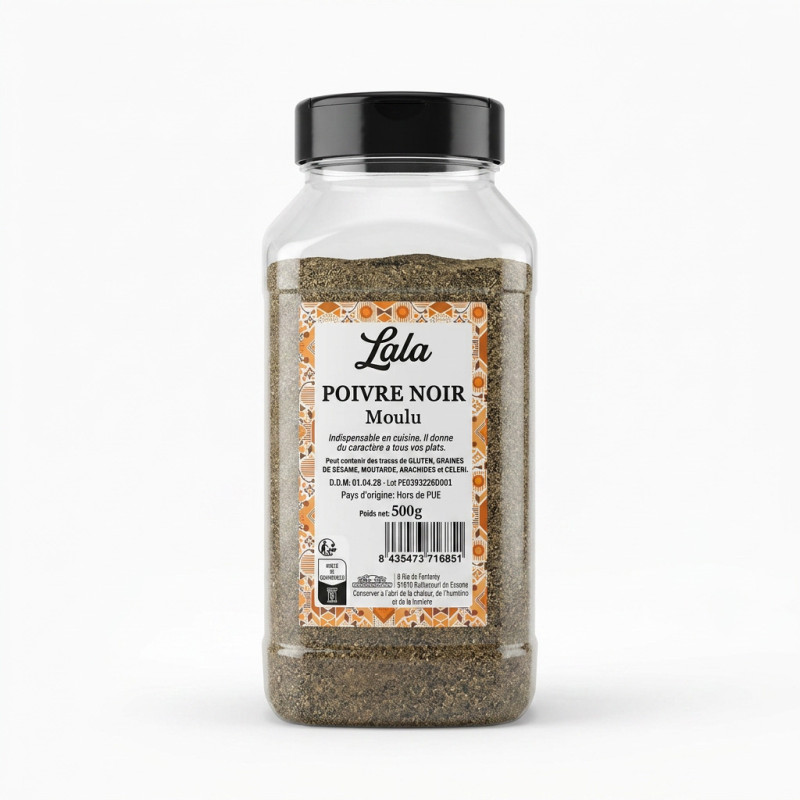 POIVRE NOIR MOULU LALA 9X500G