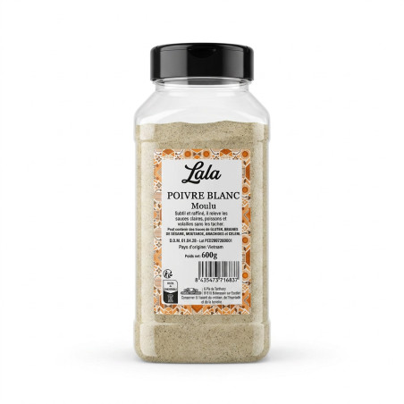 POIVRE BLANC MOULU LALA 9X600G
